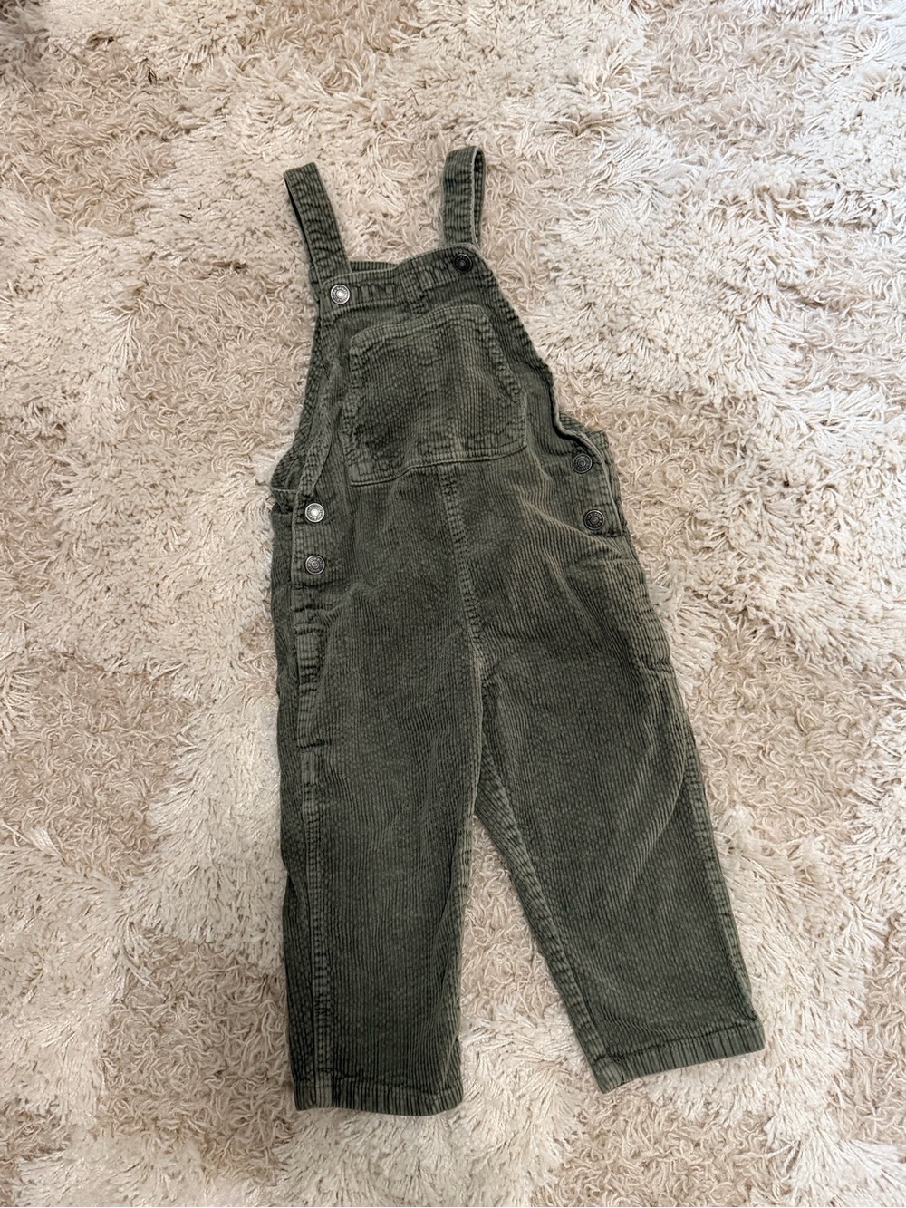 Zara Kids Olive Corduroy Overalls
